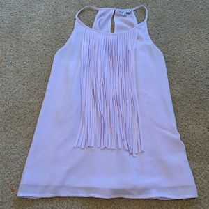 Lilac Fringe Top